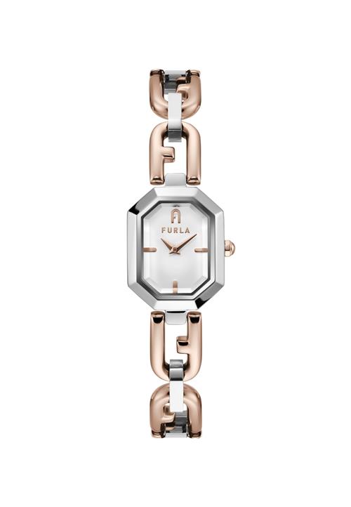 FURLA Analogt ur 'Octagonal'  rosa guld / sølv / hvid