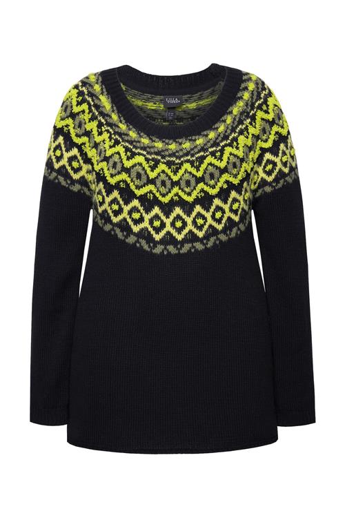 Ulla Popken Pullover  gul / lime / sort