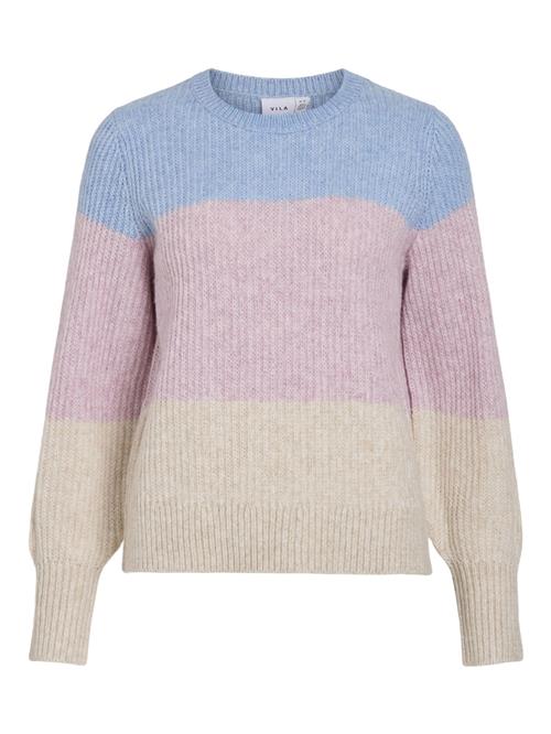 VILA Pullover  blå / pastelgul / pastelpink