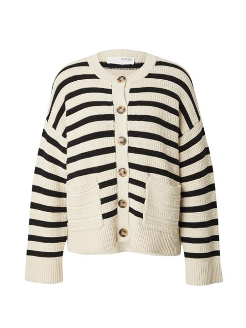 SELECTED FEMME Cardigan 'SLFFINA'  beige / sort