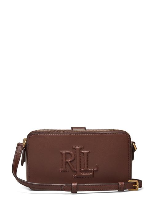 Leather Medium Witley Crossbody Wallet Lauren Ralph Lauren Brown