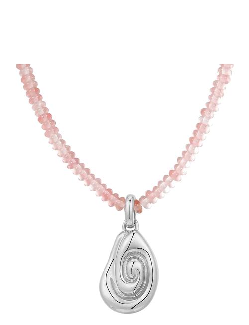 The Coquille Beaded Necklace- Silver LUV AJ Silver