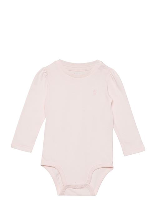 Puff-Sleeve Jersey Bodysuit Ralph Lauren Baby Pink