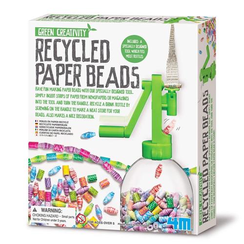 4M Green Creativity Recycled Paper Beads DIY Sæt |  | 6-10