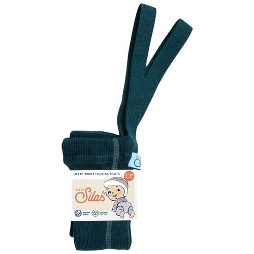 Silly Silas Wooly Fodsløse Strømpebukser Blue Sapphire 3-4 Y  Blå  3-4 år  Unisex