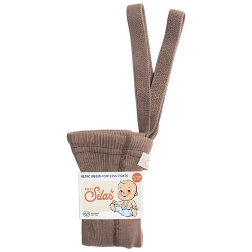 Silly Silas GOTS Fodsløse strømpebukser Granola 6-12 Months  Brun  6-12 måneder  Unisex