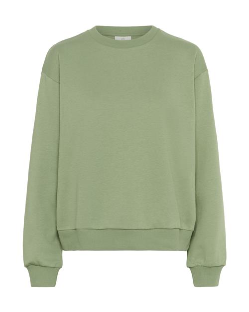 Se Kaffe Sweatshirt 'Hazel'  kiwi / hvid ved About You