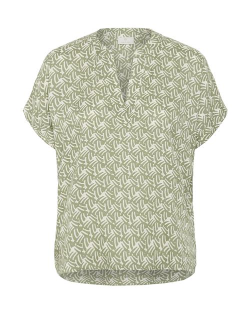 Kaffe Bluse 'Ano'  grøn / naturhvid