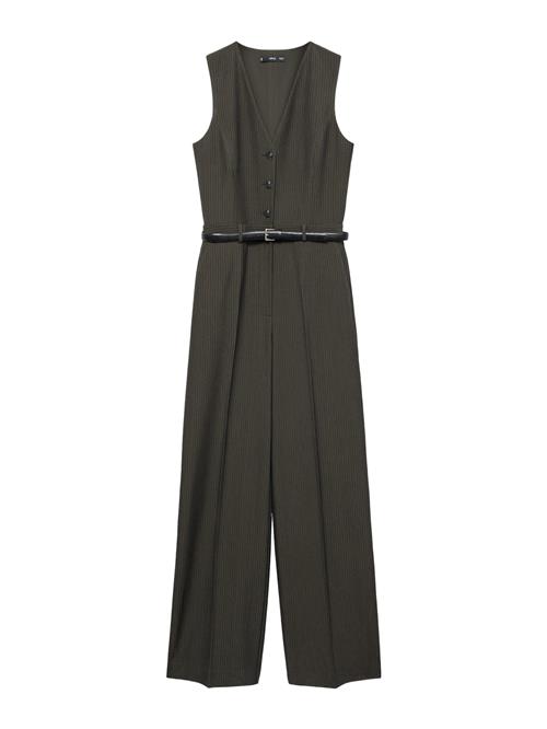 MANGO Jumpsuit 'YOLAN4'  mørkegrå / hvid