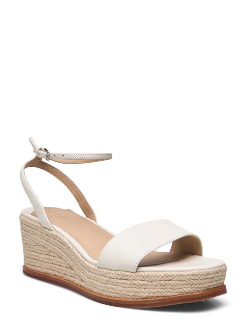 Leona Nappa Leather Espadrille Lauren Ralph Lauren Cream