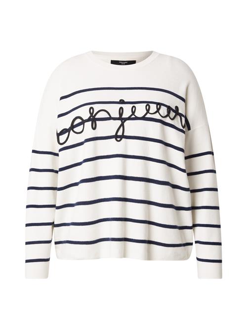 Vero Moda Curve Pullover 'VMCARIA BONJOUR'  ecru / navy