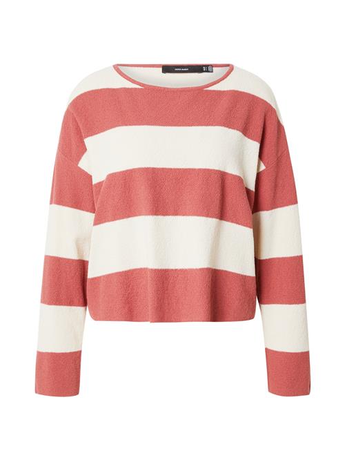 VERO MODA Pullover 'VMWANDA'  beige / mørkerød