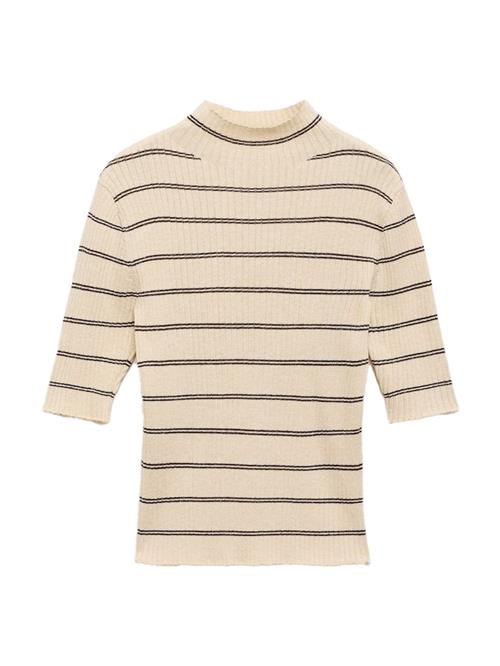 Se MANGO Pullover 'CARACOL'  beige / choko ved About You