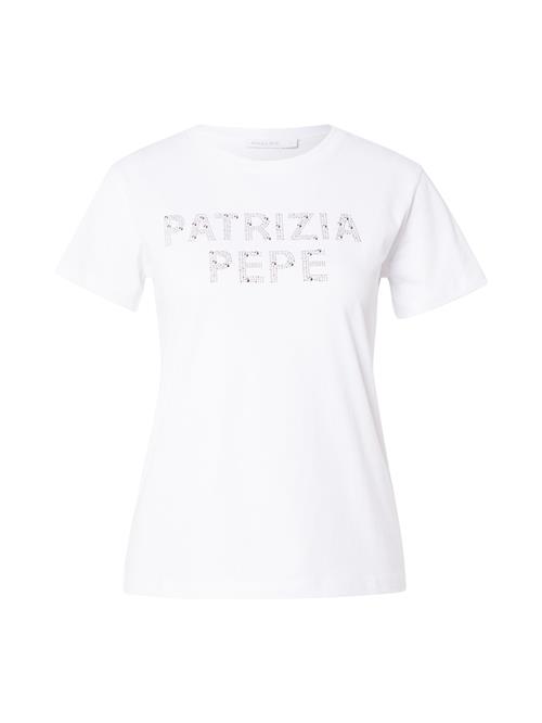 PATRIZIA PEPE Shirts 'MAGLIA'  sølv / hvid