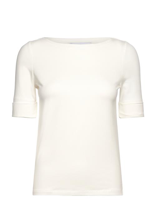 Rwnanna 2/4 Boatneck T-Shirt Rosemunde White