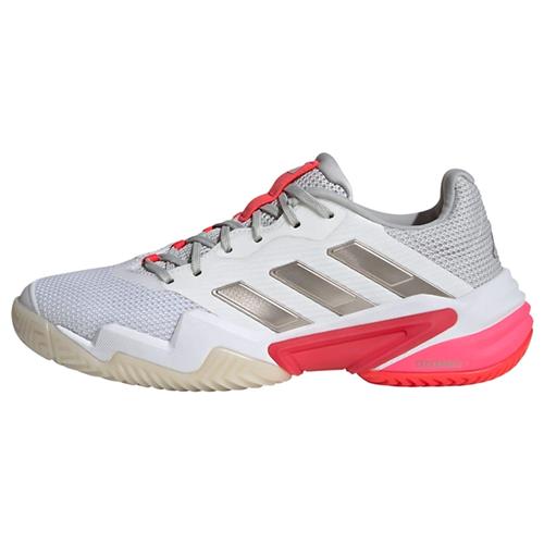 Se ADIDAS PERFORMANCE Sportssko 'Barricade 13'  lysegrå / pink / sølv / hvid ved About You