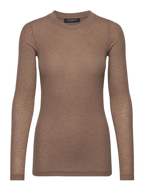 Angelabb Ls T-Shirt Bruuns Bazaar Brown