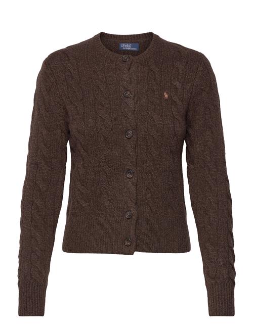 Cable-Knit Wool-Cashmere Cardigan Polo Ralph Lauren Brown