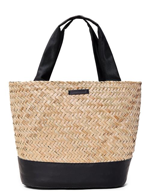 Contrast Detail Straw Bag Lexington Clothing Beige