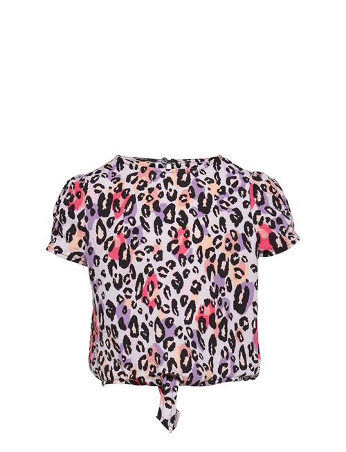 Kogselma S/S O-Neck Knot Top Ptm Kids Only Patterned