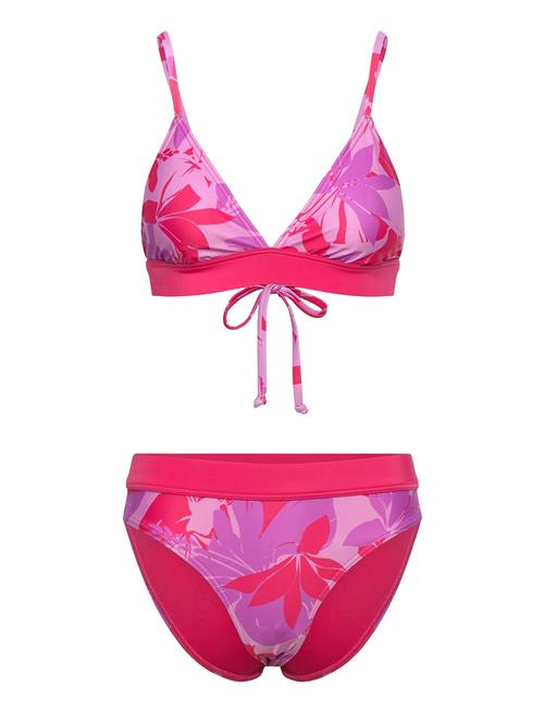 Womens Printed Banded Triangle 2 Piece Speedo Pink