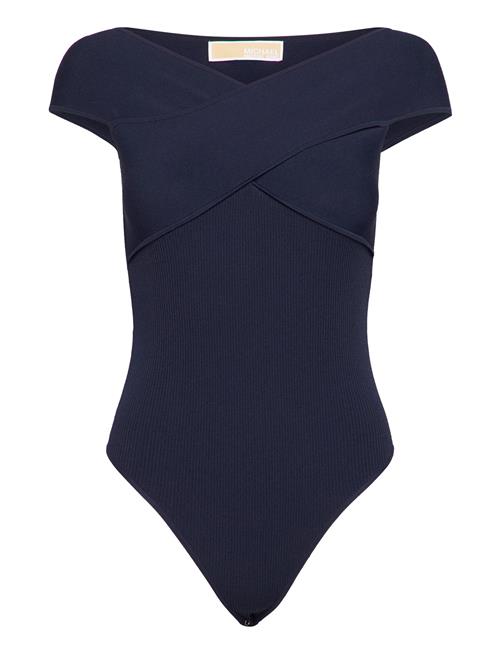 Eco Criss Cross Bodysuit Michael Kors Blue