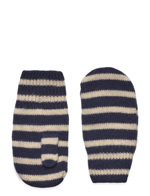 Bergen Striped Mittens Mp Denmark Navy