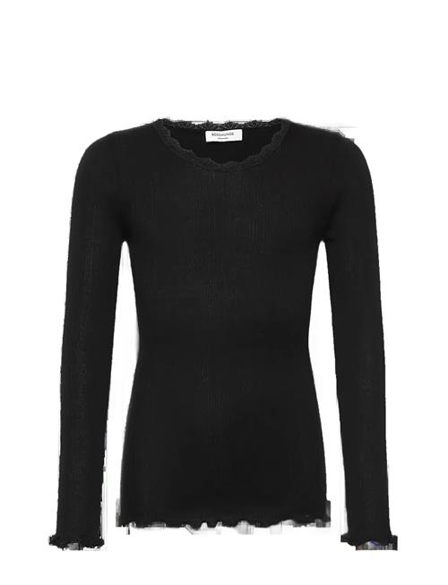 Rkbalta Modal Ls Lace T-Shirt Rosemunde Kids Black