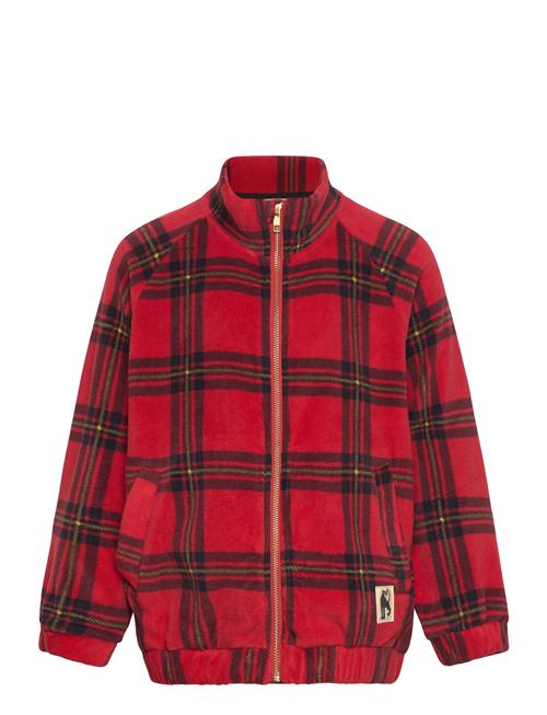 Check Aop Fleece Jacket Mini Rodini Red