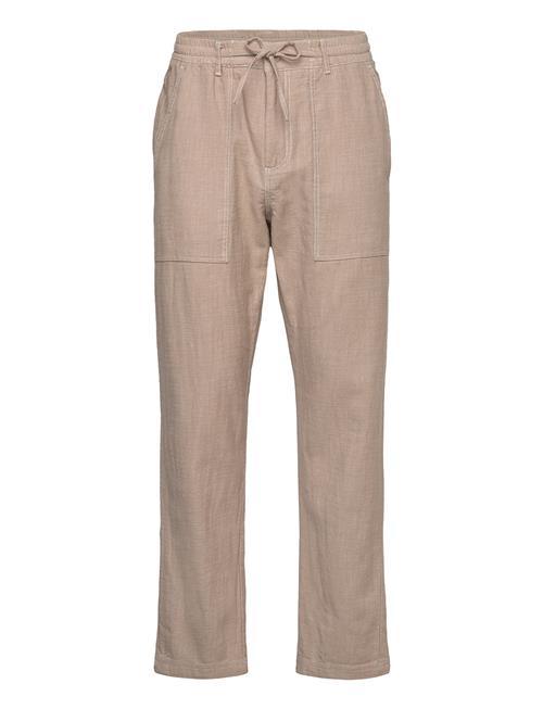 Akjan Twill Contrast Pants Anerkjendt Beige