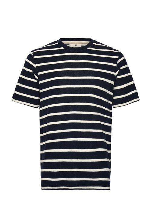 Akkikki Frotte Stripe Tee Anerkjendt Navy