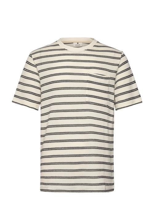 Akkikki Jacq Stripe Tee Anerkjendt Beige