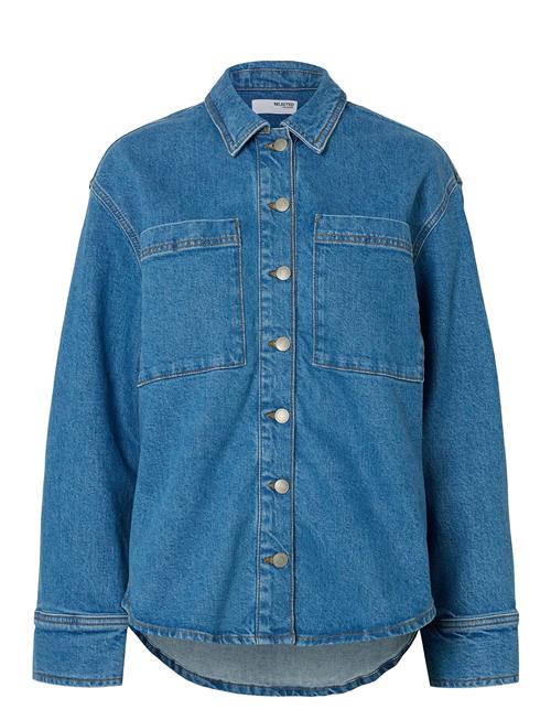 Slfevelyn Ls Shirt Selected Blue