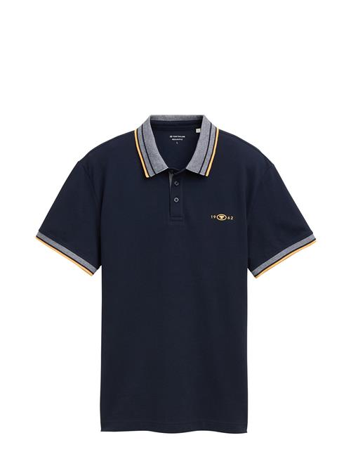 Polo With Print Tom Tailor Navy