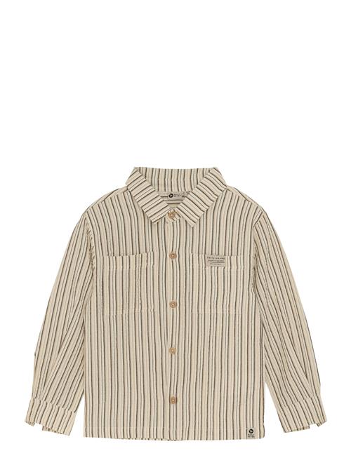 Shirt Ls Striped Daily 7 Beige