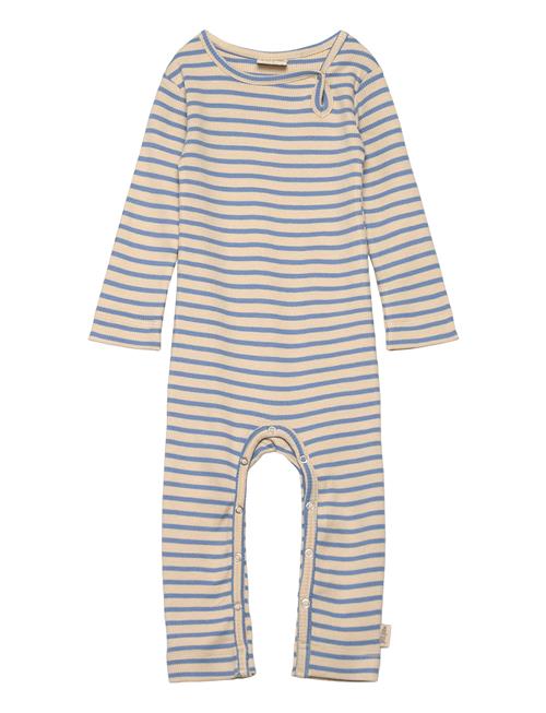 Jumpsuit L/S Modal Striped Petit Piao Blue