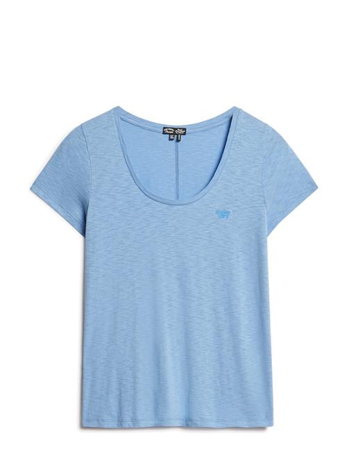 Scoop Neck Tee Superdry Blue