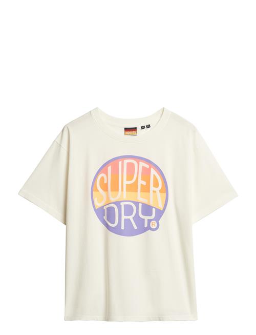 Neon Rainbow Over D Tee Superdry White