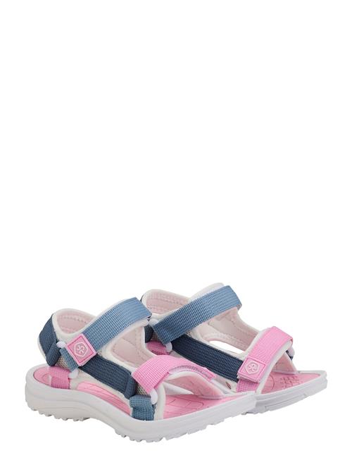 Colorblock Sandals W. Velcro Color Kids Pink