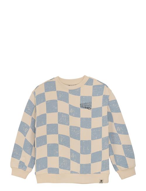 Over D Sweater Check Print Daily 7 Beige