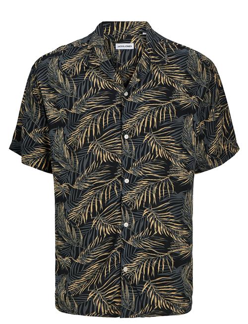 Jack & Jones Jjejeff Tropical Aop Resort Shirt Ss Sn Jack & J S Black