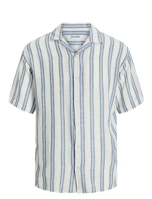 Jack & Jones Jjeenzo Stripe Resort Shirt Ss Sn Jack & J S White