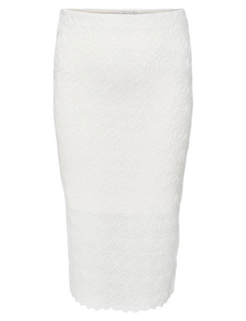 Carrosil Calf Lace Slit Skirt Jrs ONLY Carmakoma White