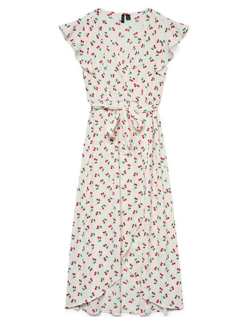 Vmpage S/L Long Wrap Dress Wvn Ga Vero Moda Patterned