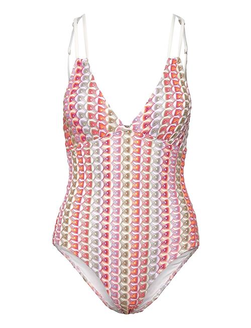 Nerea Fine Knitted Swimsuit Malina Patterned