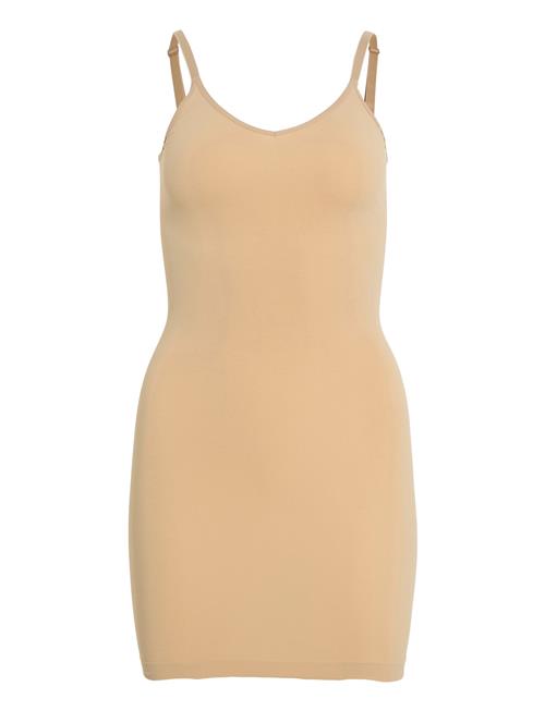 Vimacie V-Neck S/L Seamless Dress Vila Beige