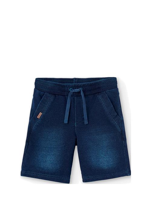 Fleece Bermuda Shorts Denim Stretch Boboli Navy