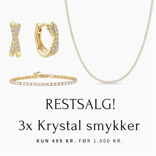 ByMelanie Restsalg 3x Krystal smykker - Guld