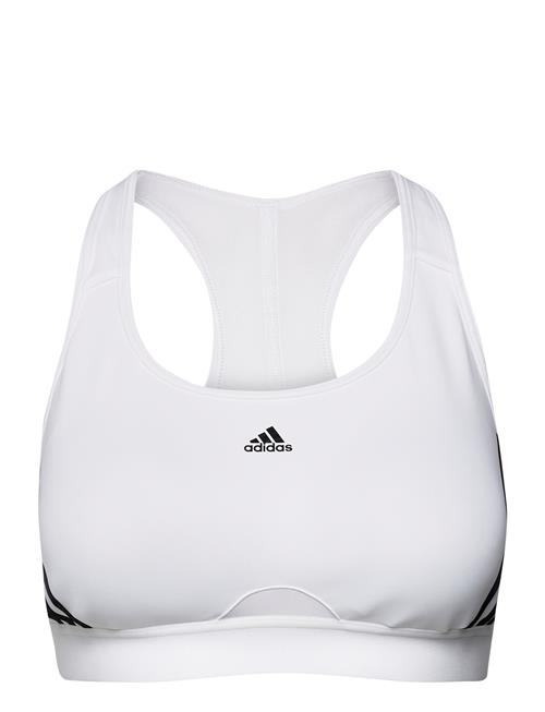 Adidas Powerreact Training Medium-Support 3-Stripes Bra Adidas Performance White