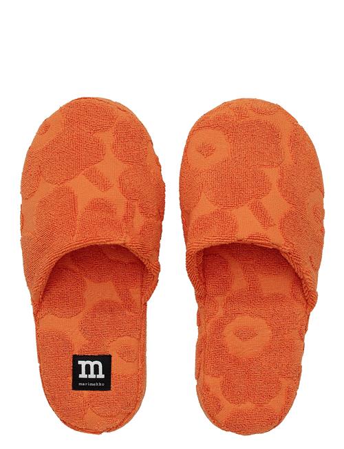 Mini Unikko Terry Slippers Marimekko Home Orange